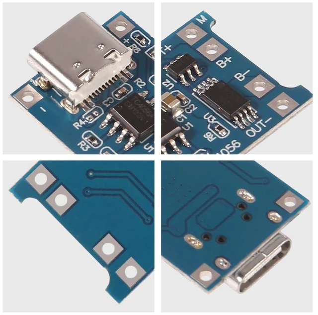 Alt view image 3 of 6 - 6PCS TP4056 Type-C USB Charging Module 5V 1A 18650 Lithium Battery Charging Board Power Charger Board with Protection