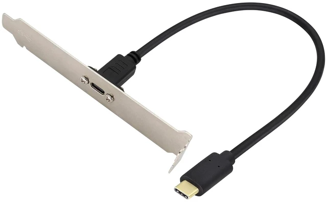 Alt view image 3 of 6 - USB Type C 3.1Panel Mount Adapter Cable USB-C 3.1 Gen2 10Gbps Male to USB C Female Panel Mount Screw Cable,Supports Charging,Data,Audio,Video Cable for Laptop,Tablet,Mobile Phone (0.3M/1ft)