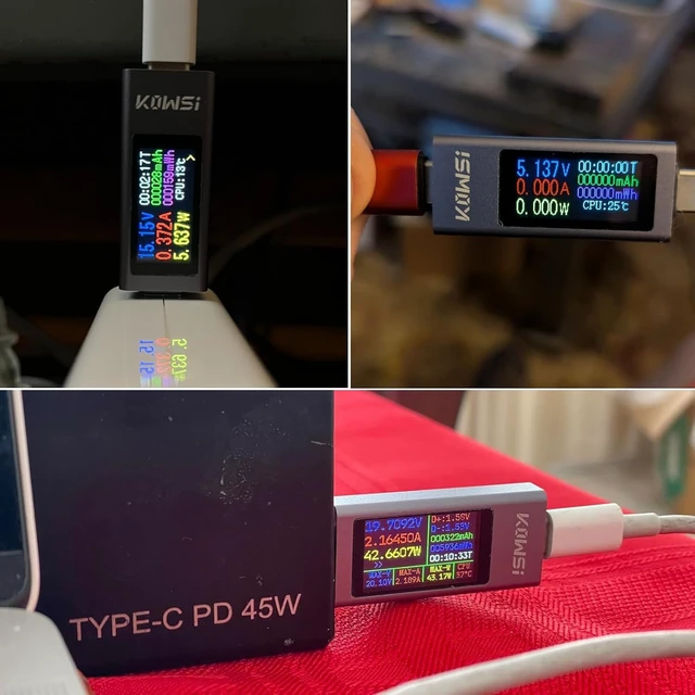 Alt view image 7 of 7 - 2PCS 360W USB C Tester Power Meter, 4-30V 0-12A Type-C PD Tester Digital Multimeter, Voltage and Current Tester Meter Voltmeter, Power Bank Capacity USB Cable Charger Detector(KWS-2303C)
