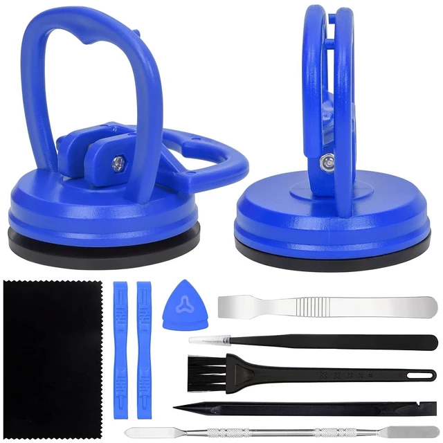 Main image of Suction Cups Heavy-Duty 2 Pieces + Spudger Pry Tool Kit 12 Piece Opening Tool Bundle, Ultimate Toolkit for iMac, iPhone, MacBook, iPad, TV, Phone, Laptop, Computer, Tablet, LCD Screen Remover