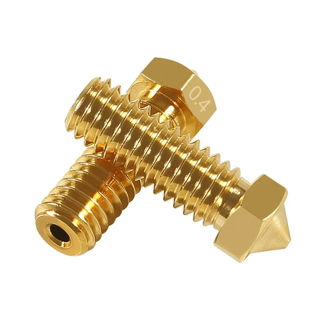 Alt view image 5 of 7 - 16PCS 3D Brass Volcano Nozzle M6 Thread Nozzles 0.2mm,0.3mm,0.4mm,0.5mm,0.6mm,0.8mm,1.0mm M6 Printed Head for 1.75mm Filament 3D Printer Parts Volcano Heater Block J-Head Hotend Extruder