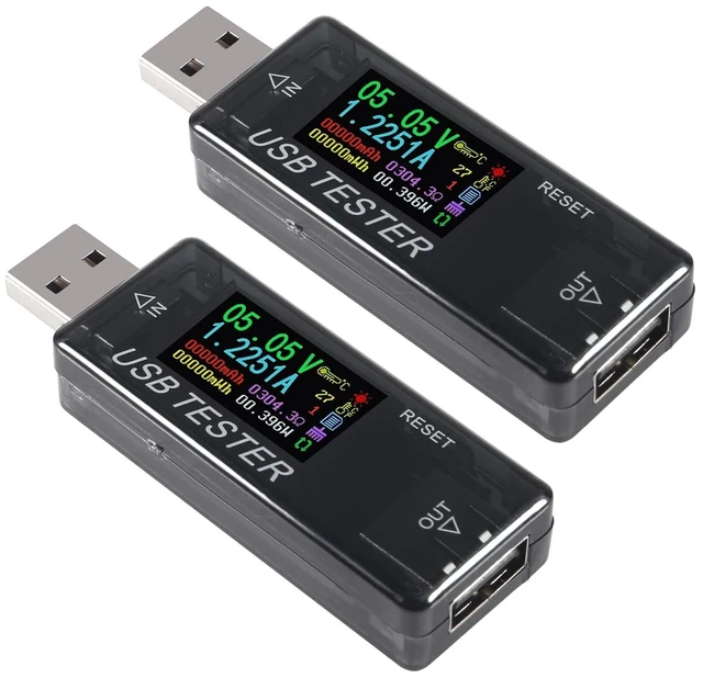 Main image of 8 in 1 USB Tester Voltage and Current Tester 10V 3A Voltmeter Capacity Current Meter Digital Multimeter Current Tester Voltage Detector for Chargers Cables Power Banks