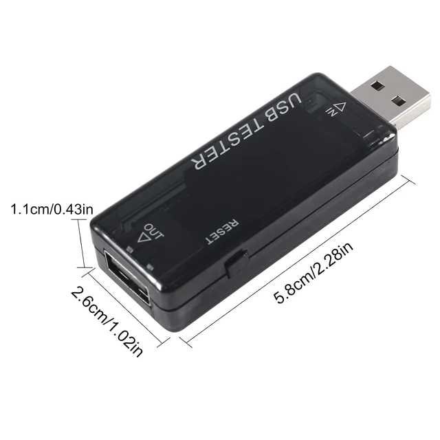 Alt view image 3 of 6 - 8 in 1 USB Tester Voltage and Current Tester 10V 3A Voltmeter Capacity Current Meter Digital Multimeter Current Tester Voltage Detector for Chargers Cables Power Banks