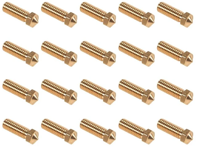 Alt view image 2 of 4 - 20PCS 3D Brass Volcano Nozzle M6 Thread Nozzles 0.4mm M6 Printed Head for 1.75mm Filament 3D Printer Parts Volcano Heater Block J-Head Hotend Extruder