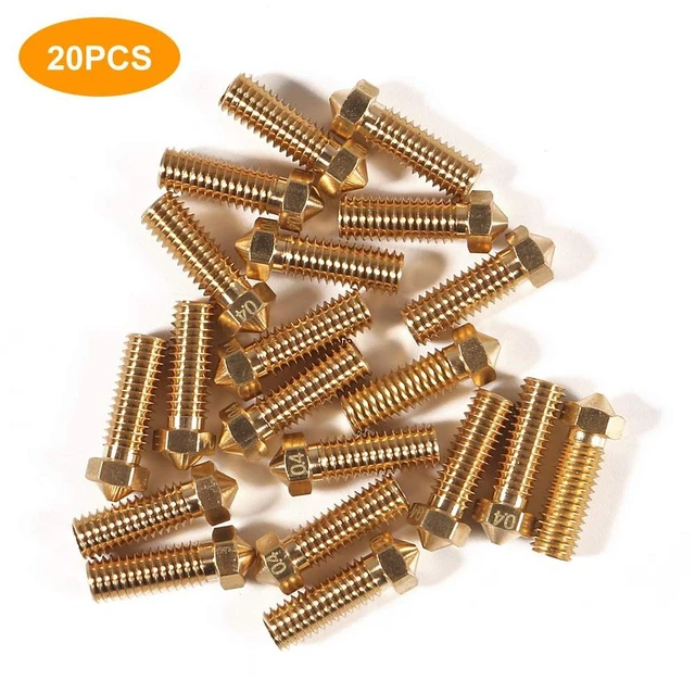 Alt view image 4 of 4 - 20PCS 3D Brass Volcano Nozzle M6 Thread Nozzles 0.4mm M6 Printed Head for 1.75mm Filament 3D Printer Parts Volcano Heater Block J-Head Hotend Extruder