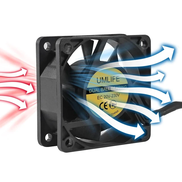 Alt view image 5 of 6 - 1PCS EC Brushless Cooling Fan AC 110V 115V 120V 220V 240V Axial Fan Dual Ball Bearing 60mm x 25mm for DIY Ventilation Exhaust Projects Cooling