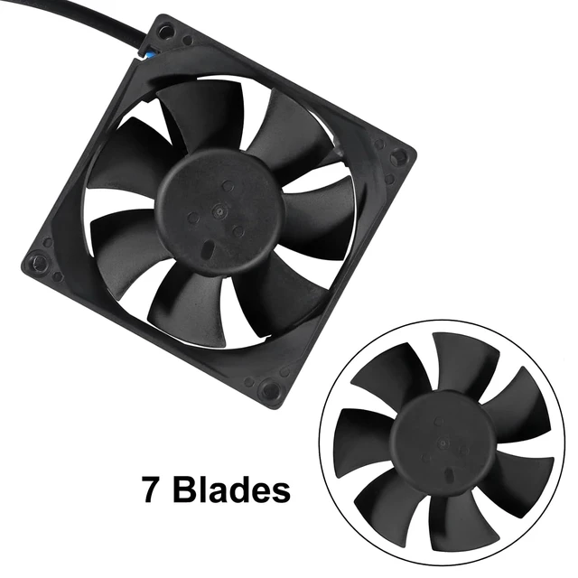 Alt view image 4 of 6 - 1PACK EC 80mm 8025 Cooling Fan 80mm x 80mm x 25mm AC 110V 115V 120V 220V 240V High Speed Dual Ball Bearing for DIY Cooling Ventilation Exhaust Projects