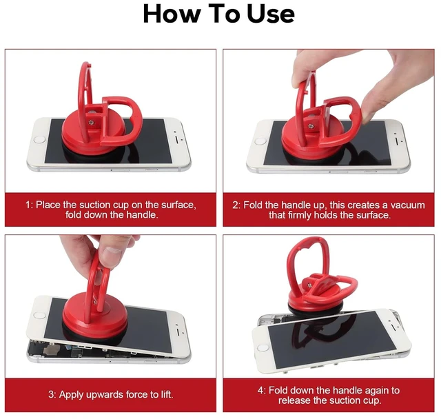 Alt view image 4 of 7 - Suction Cups Heavy-Duty 2 Pieces + Spudger Pry Tool Kit 11 Piece Opening Tool Bundle, Ultimate Toolkit for iMac, iPhone, MacBook, iPad, TV, Phone, Laptop, Computer, Tablet, LCD Screen Remover