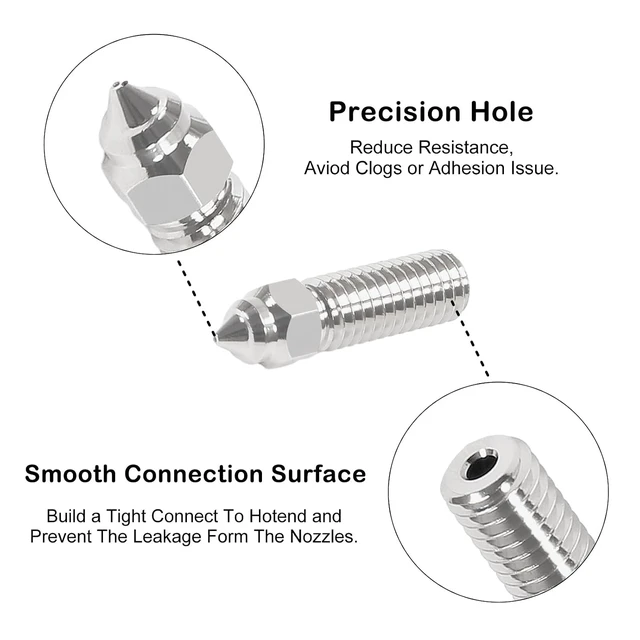 Alt view image 3 of 6 - 12PCS 3D Printer K1 Nozzle Kit 0.4mm,0.6mm, 0.8mm,Copper Alloy Nozzles with Hardened Steel Nozzles 0.4mm 0.6mm 0.8mm Copper Alloy Nozzles for CR-M4 3D Printer K1, K1 MAX