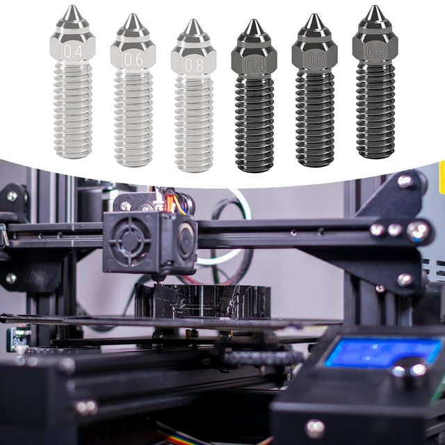 Alt view image 5 of 6 - 12PCS 3D Printer K1 Nozzle Kit 0.4mm,0.6mm, 0.8mm,Copper Alloy Nozzles with Hardened Steel Nozzles 0.4mm 0.6mm 0.8mm Copper Alloy Nozzles for CR-M4 3D Printer K1, K1 MAX