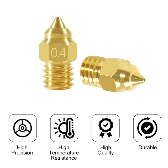 Alt view image 2 of 7 - 12pcs CR-6 SE MK Brass Nozzle 0.4mm Upgrade for Ender-3 Serise/Ender-5 Series/Ender 3 Neo Seriesfor Sprite Extruder Nozzle/Ender 3 S1/Pro/Ender 3/V2/Pro/Max/CR-6 SE/MAX Nozzle