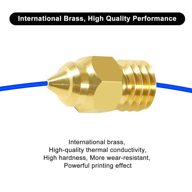 Alt view image 3 of 7 - 12pcs CR-6 SE MK Brass Nozzle 0.4mm Upgrade for Ender-3 Serise/Ender-5 Series/Ender 3 Neo Seriesfor Sprite Extruder Nozzle/Ender 3 S1/Pro/Ender 3/V2/Pro/Max/CR-6 SE/MAX Nozzle