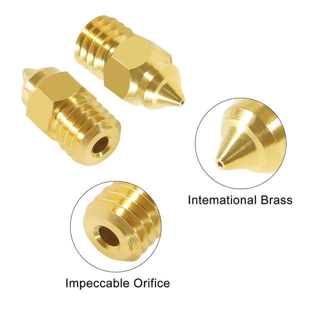 Alt view image 4 of 7 - 12pcs CR-6 SE MK Brass Nozzle 0.4mm Upgrade for Ender-3 Serise/Ender-5 Series/Ender 3 Neo Seriesfor Sprite Extruder Nozzle/Ender 3 S1/Pro/Ender 3/V2/Pro/Max/CR-6 SE/MAX Nozzle