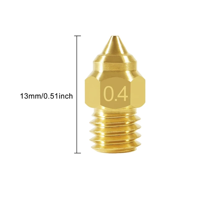 Alt view image 5 of 7 - 12pcs CR-6 SE MK Brass Nozzle 0.4mm Upgrade for Ender-3 Serise/Ender-5 Series/Ender 3 Neo Seriesfor Sprite Extruder Nozzle/Ender 3 S1/Pro/Ender 3/V2/Pro/Max/CR-6 SE/MAX Nozzle