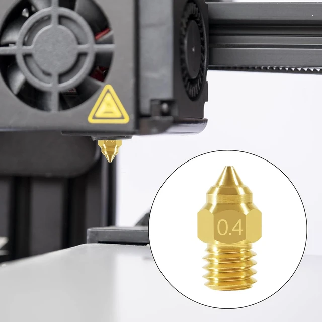 Alt view image 6 of 7 - 12pcs CR-6 SE MK Brass Nozzle 0.4mm Upgrade for Ender-3 Serise/Ender-5 Series/Ender 3 Neo Seriesfor Sprite Extruder Nozzle/Ender 3 S1/Pro/Ender 3/V2/Pro/Max/CR-6 SE/MAX Nozzle