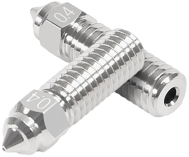 Alt view image 4 of 6 - 10PCS Nickel Plating Copper Alloy Nozzles Kit, 3D Printer High Temperature and Wear Resistance 0.4mm Nozzles Nozzles Kit for K1, K1 Max