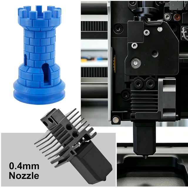 Alt view image 5 of 6 - 0.4mm P1S P1P Hotend Complete Kit,P1P/P1S Hotend Upgraded Integrated 0.4mm Ceramic Assembled Extruder Printhead Kit,3D Printer Hot End Replacement with Ceramic Heater and Thermistor Kit