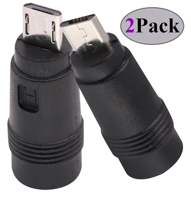 Alt view image 3 of 7 - Micro DC Power Adapter DC5.5x2.1mm to Micro USB 5V DC Power Supply Charging Cables Connector for Cellphone, Tablet,MP3 and Micro USB Device.(2Pack-Micro)