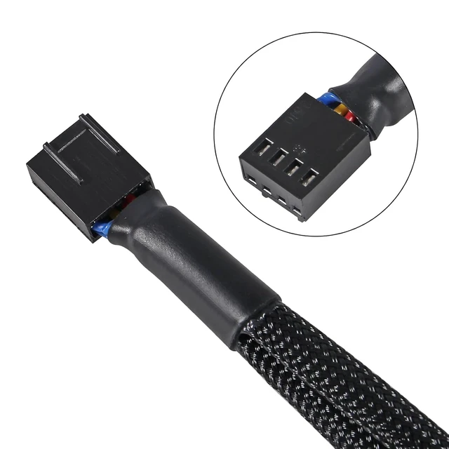 Alt view image 3 of 7 - 3CS 3 Way PWM Fan Splitter Cable,3 Way 4 Pin PC Fan Extension Cable, PWM Fan Extension Cable, for Computer ATX Case 4-Pin/3-Pin Cooling Fan Cable 11 inch