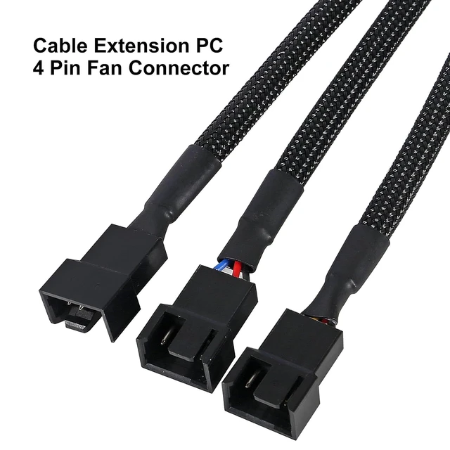Alt view image 4 of 7 - 3CS 3 Way PWM Fan Splitter Cable,3 Way 4 Pin PC Fan Extension Cable, PWM Fan Extension Cable, for Computer ATX Case 4-Pin/3-Pin Cooling Fan Cable 11 inch