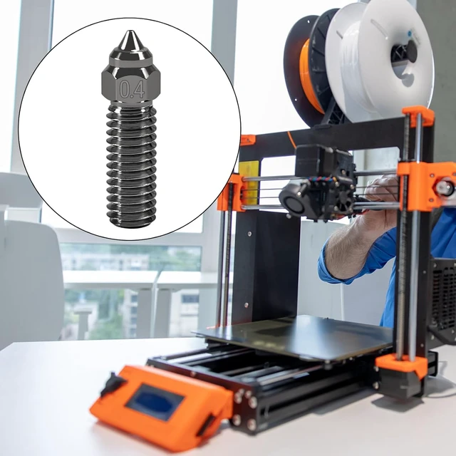 Alt view image 6 of 6 - 10PCS 3D Printer Hardened Steel Nozzles 0.4mm, High-Speed Printing and High Flow Extruder Nozzles for K1, K1 Max, CR-M4, CR-10 SE 3D Printers