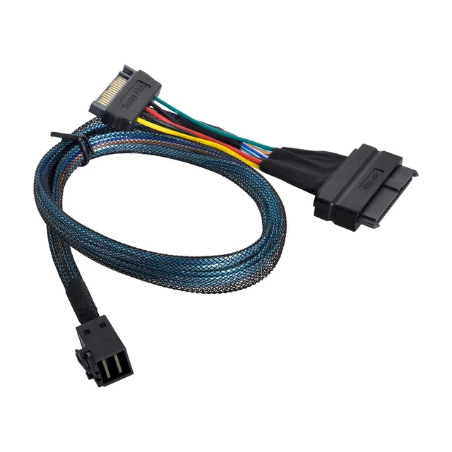 Alt view image 6 of 7 - U.2 U2 SFF-8639 NVME PCIe SSD Cable for Mainboard Intel SSD 750 p3600 p3700 M.2 SFF-8643 Mini SAS HD