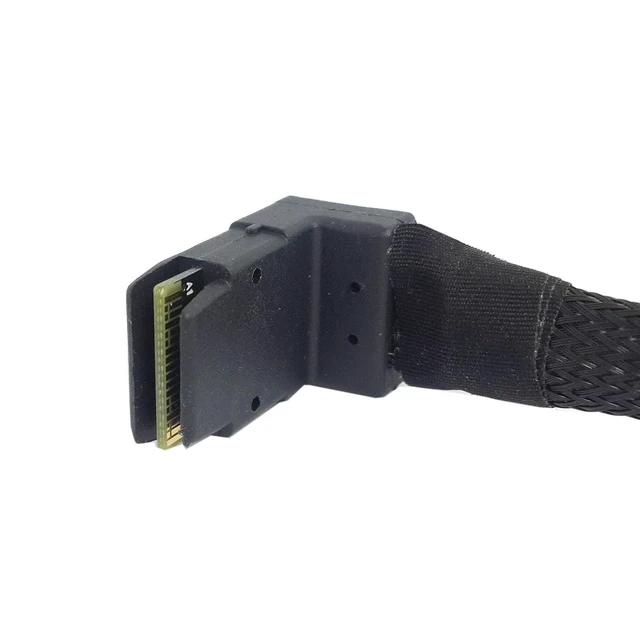 Alt view image 2 of 4 - 1m SFF-8087 Mini SAS 4i 36 Pin to 36Pin Right 90DEGREE Angled Cable