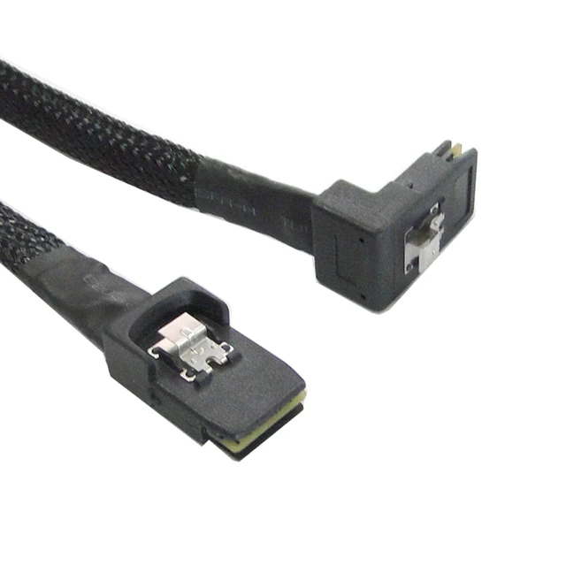 Alt view image 4 of 4 - 1m SFF-8087 Mini SAS 4i 36 Pin to 36Pin Right 90DEGREE Angled Cable