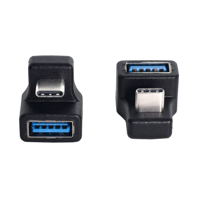 Alt view image 2 of 7 - 180 Degree Up & Down Angled Type-C USB-C OTG to USB 3.0 Female Extension Adapter for Cell Phone & Tablet