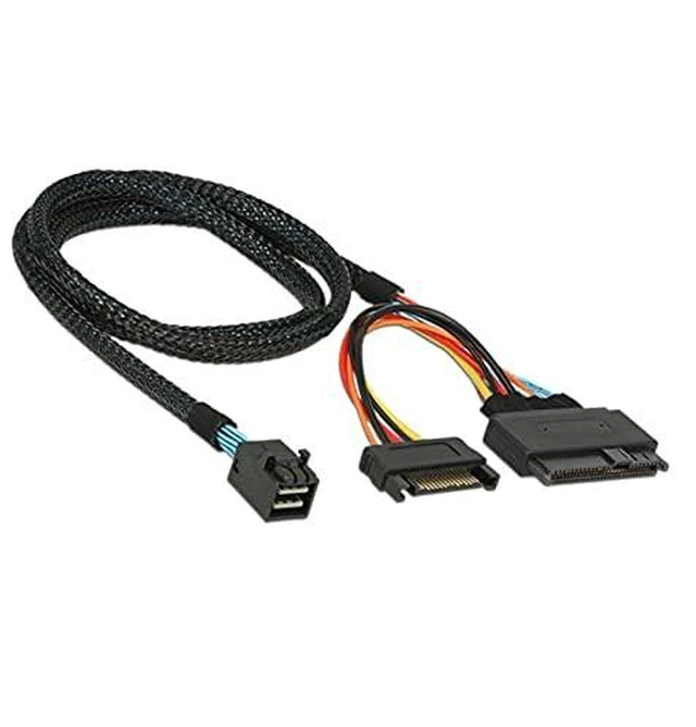 Alt view image 2 of 7 - U.2 U2 SFF-8639 NVME PCIe SSD Cable for Mainboard Intel SSD 750 p3600 p3700 M.2 SFF-8643 Mini SAS HD