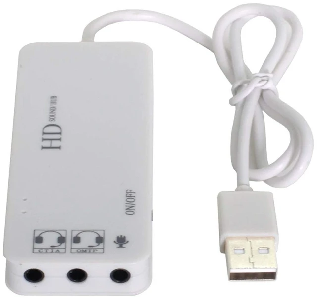 Main image of USB2.0 to 3 Ports HUB & Audio 3.5mm Microphone CTIA OMTP for Laptop Computer