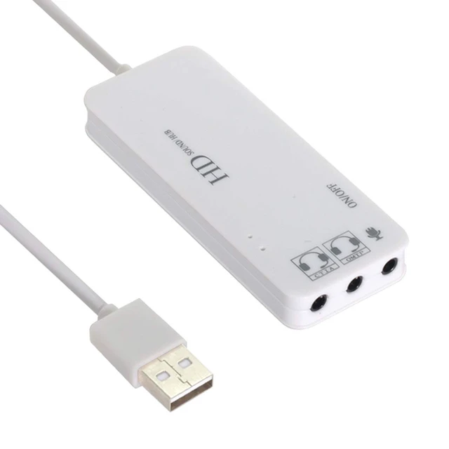 Alt view image 5 of 6 - USB2.0 to 3 Ports HUB & Audio 3.5mm Microphone CTIA OMTP for Laptop Computer