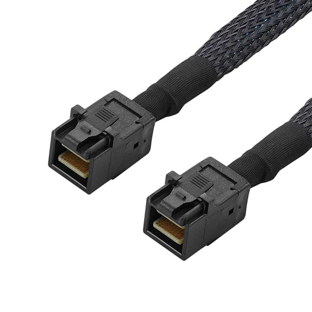 Alt view image 7 of 7 - Internal Mini SAS HD SFF-8643 to Mini SAS High Density HD SFF-8643 Data Server Disk Raid Cable 50cm
