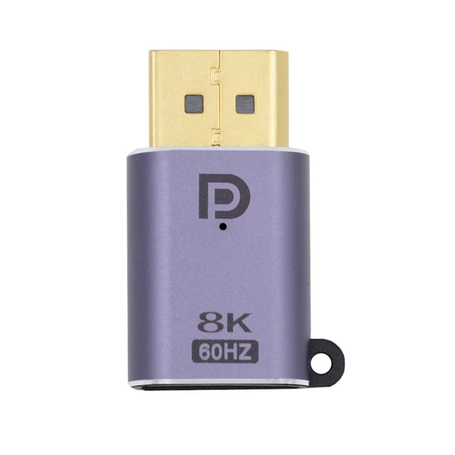Alt view image 7 of 7 - 8K 60hz DisplayPort 1.4 to DP Male to Female Adapter Ultra-HD UHD 4K 144hz 7680 * 4320 for Video PC Laptop Monitor