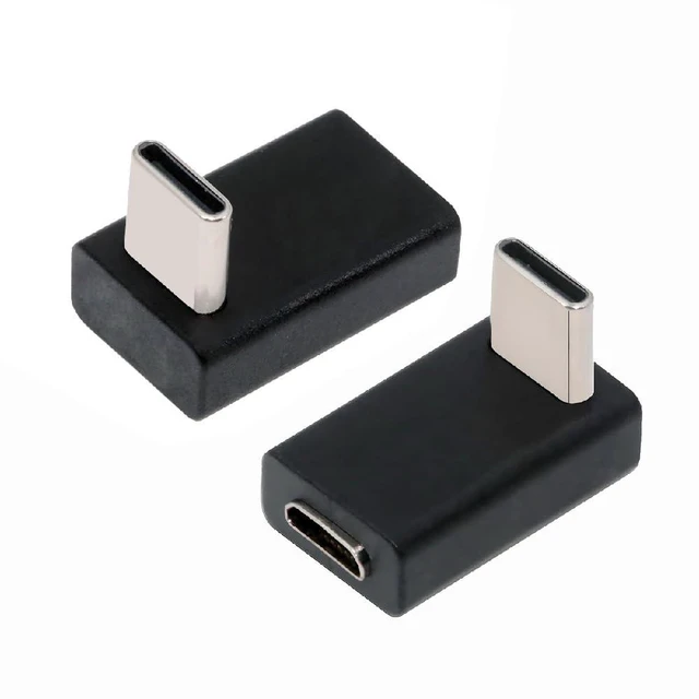Main image of 2pcs/lot USB-C USB2.0 Type-C 480Mbps Male to Micro USB Female Power Data Adapter Up Angled 90 Degree Type