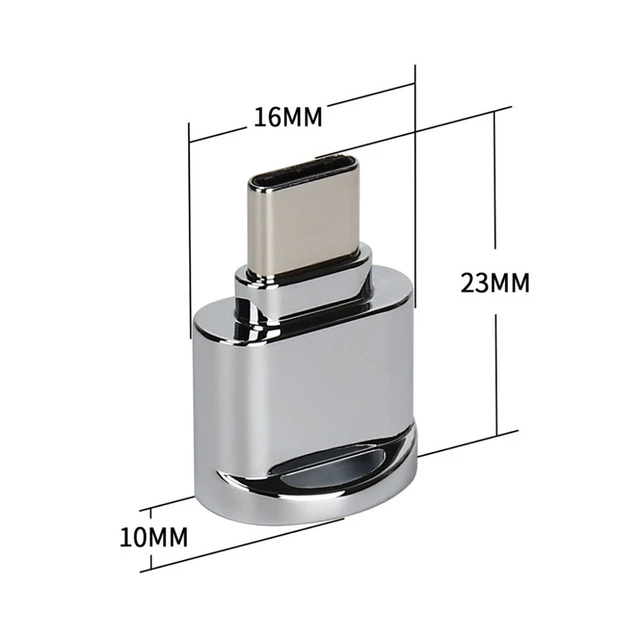 Alt view image 3 of 7 - 2pcs USB 2.0 Type C USB-C to Micro SD SDXC TF Card Reader Adapter for Cell Phone