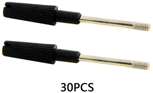 Alt view image 4 of 6 - 30pcs Thumb Screws #4-40 UNC 47mm Length Stainless Steel Overmold for Computer Cable