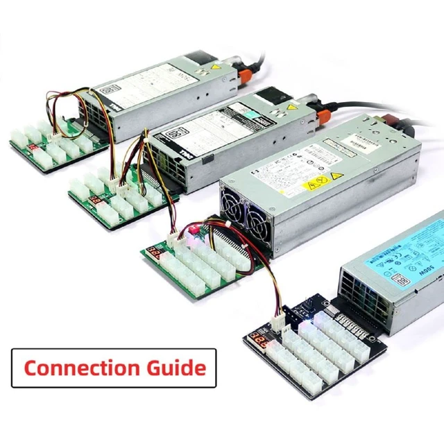 Alt view image 7 of 7 - 14+10Pin Flex Slot Server Power Board to 16x6Pin Power Supply Board for CHIA ETH BTC Mining Miner