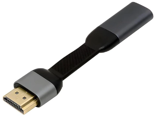 Main image of Ultra Slim Flat USB-C Type-C Host Female to HDMI Sink Male 4K 60hz HDTV Cable Adapter 1080p for Laptop Tablet Phone 88mm Included Connector