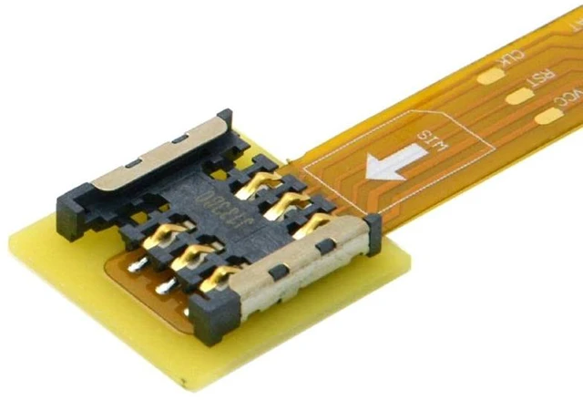 Alt view image 3 of 7 - Micro SIM Card to Nano SIM Kit Male to Female Extension Soft Flat FPC Cable Extender 10cm