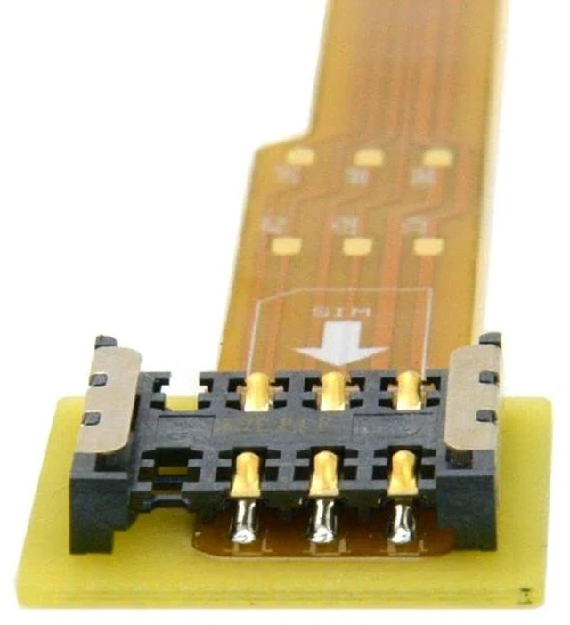 Alt view image 6 of 7 - Micro SIM Card to Nano SIM Kit Male to Female Extension Soft Flat FPC Cable Extender 10cm
