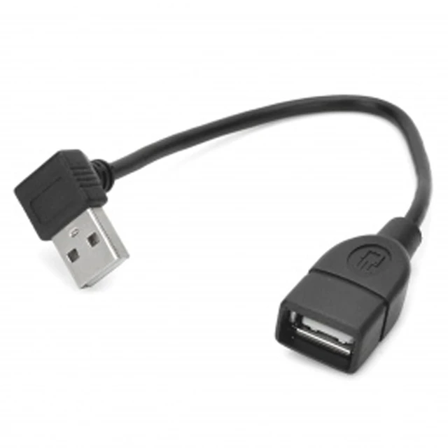 Main image of Type USB 2.0 Type-A Male Down Angled to USB Female 90 Degree Type Extension Cable 20cm