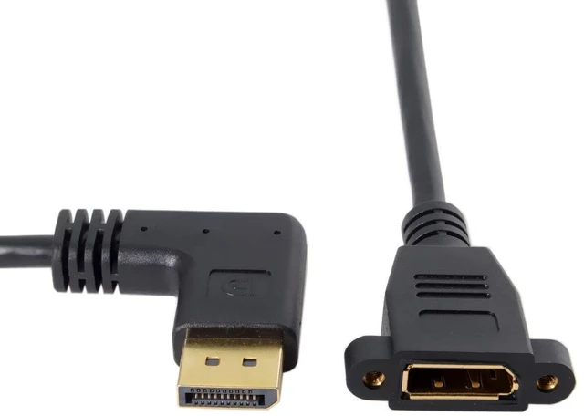 Main image of DisplayPort Display Port Male to Female 90 Degree Right Down Angled Extension Cable