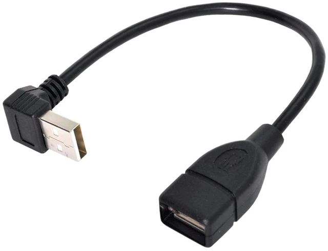 Main image of Type USB 2.0 Type-A Male Up Angled to USB Female 90 Degree Type Extension Cable 20cm