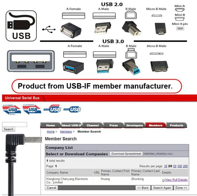 Alt view image 6 of 7 - Type USB 2.0 Type-A Male Down Angled to USB Female 90 Degree Type Extension Cable 20cm