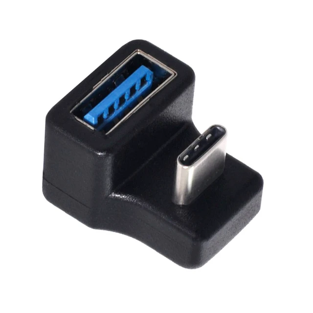 Alt view image 5 of 7 - 180 Degree Up & Down Angled Type-C USB-C OTG to USB 3.0 Female Extension Adapter for Cell Phone & Tablet