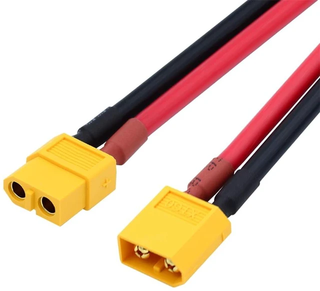 Main image of 12AWG XT60 Extension Cable Male to Female Connector for RC Battery Portable Power Station Solar Panel 50cm