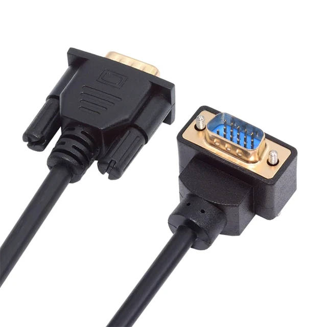Main image of VGA RGB Male to Straight Male Extension Cable 3COAX+6C Up Angled 90 Degree for Monitor Projector Computer