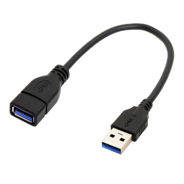 Alt view image 2 of 6 - USB 3.0 Type-A Male to USB 3.0 Type-A Female Extension Cable 20cm 5Gbps
