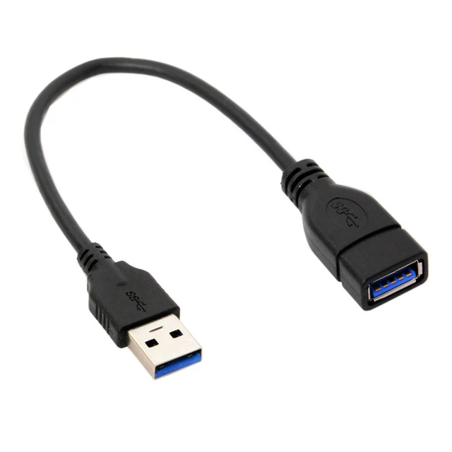 Alt view image 4 of 6 - USB 3.0 Type-A Male to USB 3.0 Type-A Female Extension Cable 20cm 5Gbps